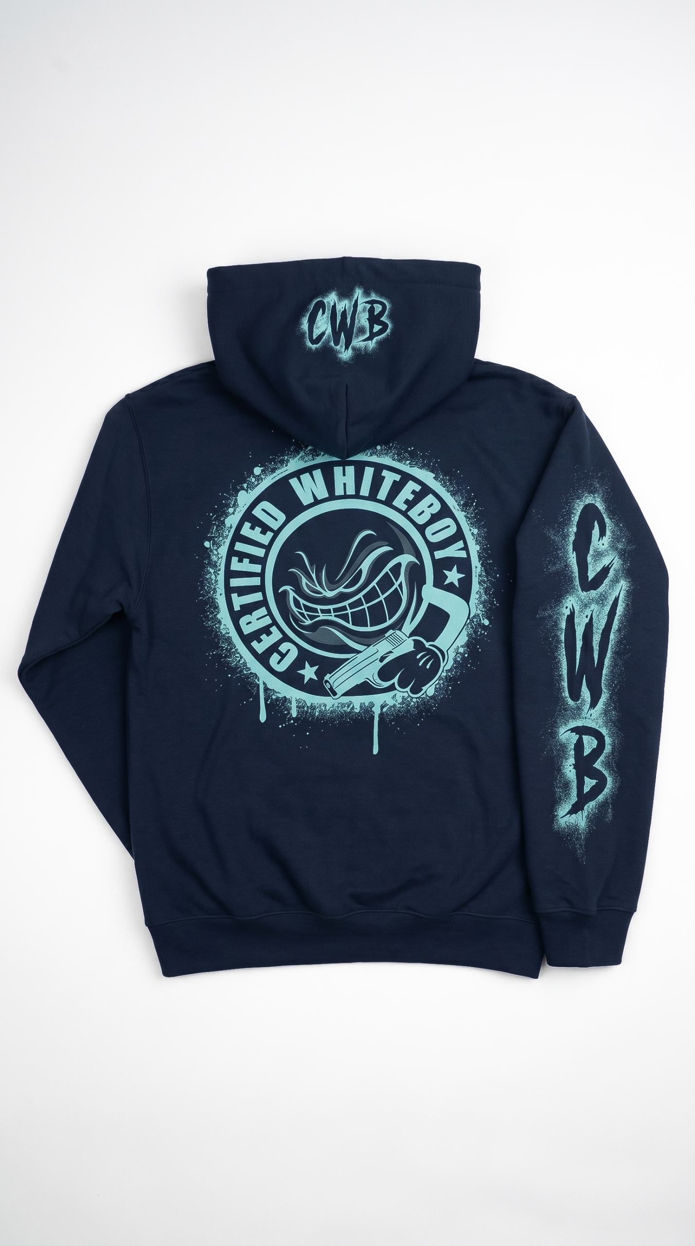 “CWB SPRAY PAINT” HOODIE (NAVY)