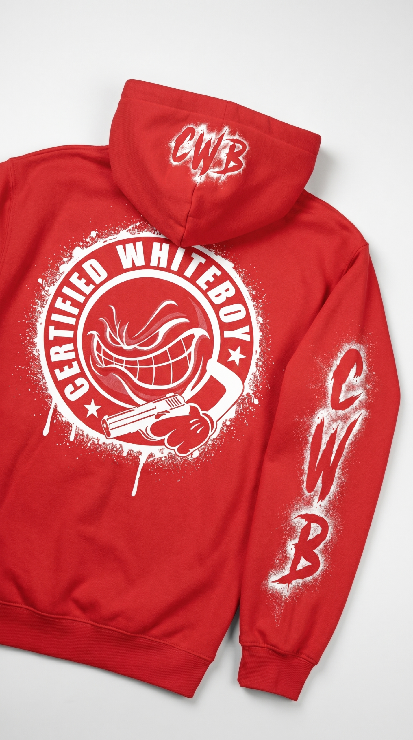 “CWB SPRAY PAINT” HOODIE (RED)